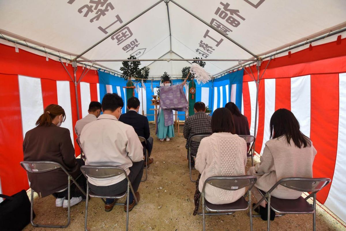 福岡県福岡市南区三宅02　注文住宅建築現場リポート①　～地鎮祭～