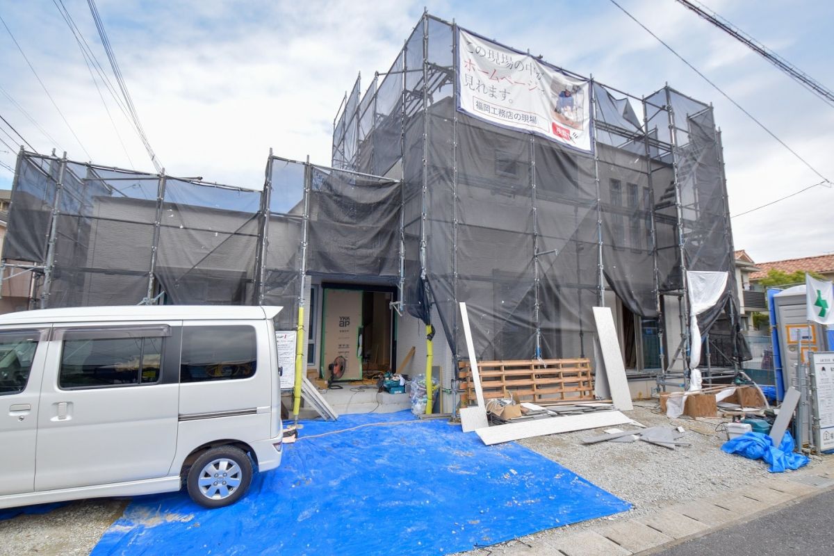 福岡県大野城市04　注文住宅建築現場リポート⑥　～木工事・建具枠施工～