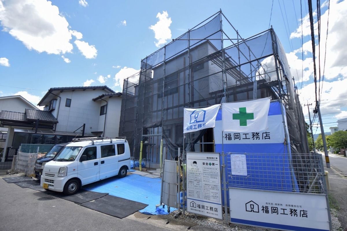 福岡市早良区有田01　注文住宅現場リポート⑤ ～木工事・石膏ボード施工～