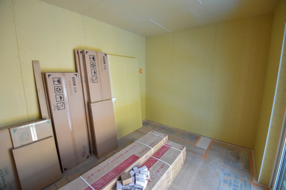 「福岡市早良区有田01」注文住宅現場リポート⑤【木工事】【石膏ボード】