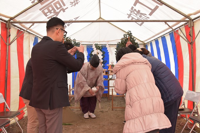 福岡県筑紫野市02　注文住宅建築現場リポート①　～地鎮祭～