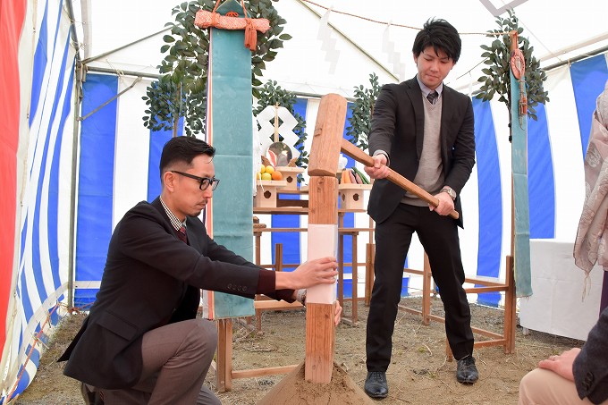 福岡県筑紫野市02　注文住宅建築現場リポート①　～地鎮祭～