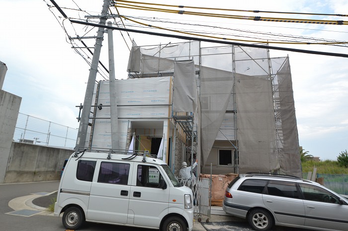 「福岡市南区花畑02」注文住宅現場リポート⑪【外装工事】【サイディング】