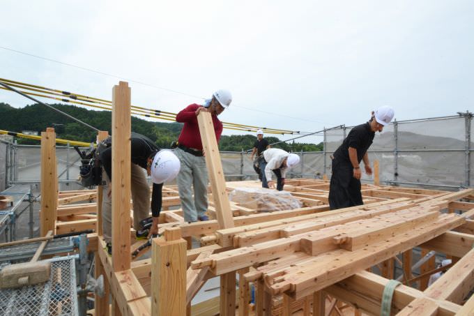 福岡県糟屋郡宇美町01　注文住宅建築現場リポート④　～上棟式～