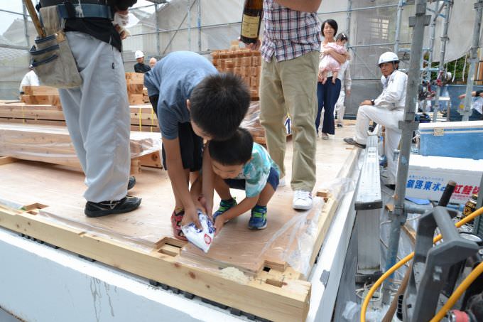 福岡県糟屋郡宇美町01　注文住宅建築現場リポート④　～上棟式～