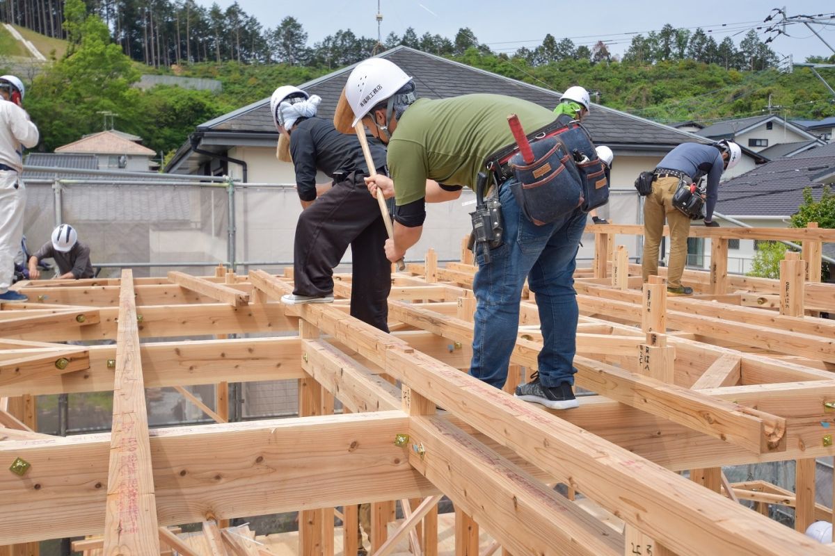 福岡県筑紫野市10　注文住宅建築現場リポート③　～上棟式・前編〜