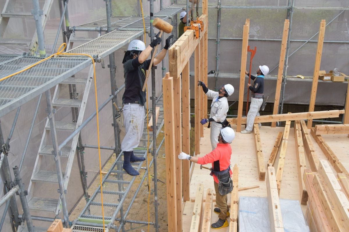 福岡県筑紫野市10　注文住宅建築現場リポート③　～上棟式・前編〜