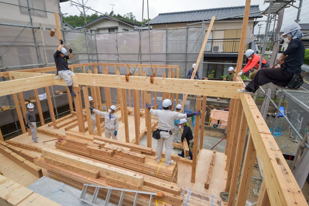 福岡県筑紫野市10　注文住宅建築現場リポート③　～上棟式・前編〜