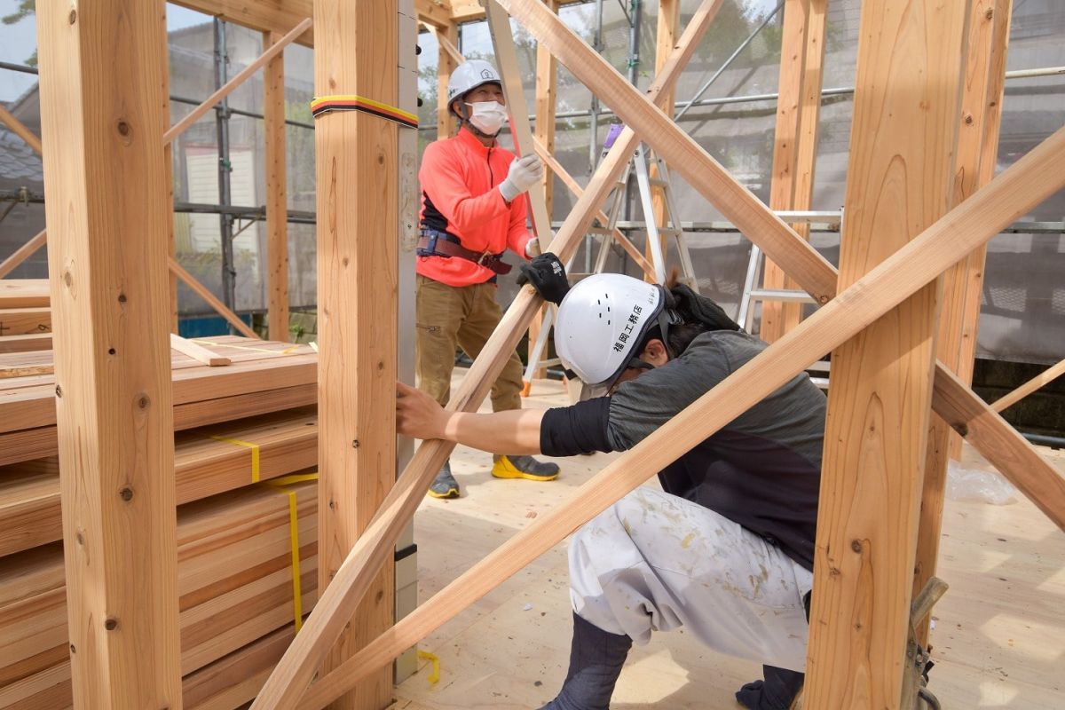 福岡県筑紫野市10　注文住宅建築現場リポート③　～上棟式・前編〜