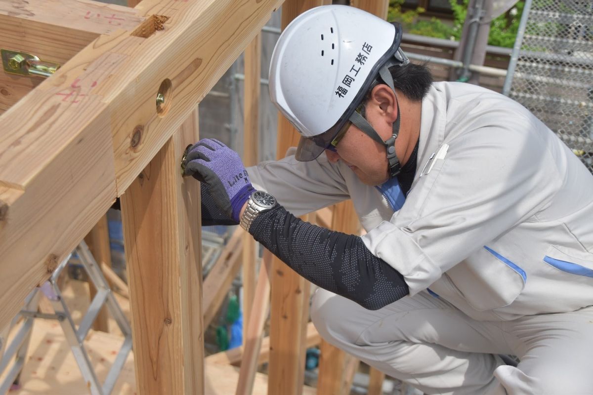 福岡県筑紫野市10　注文住宅建築現場リポート③　～上棟式・前編〜