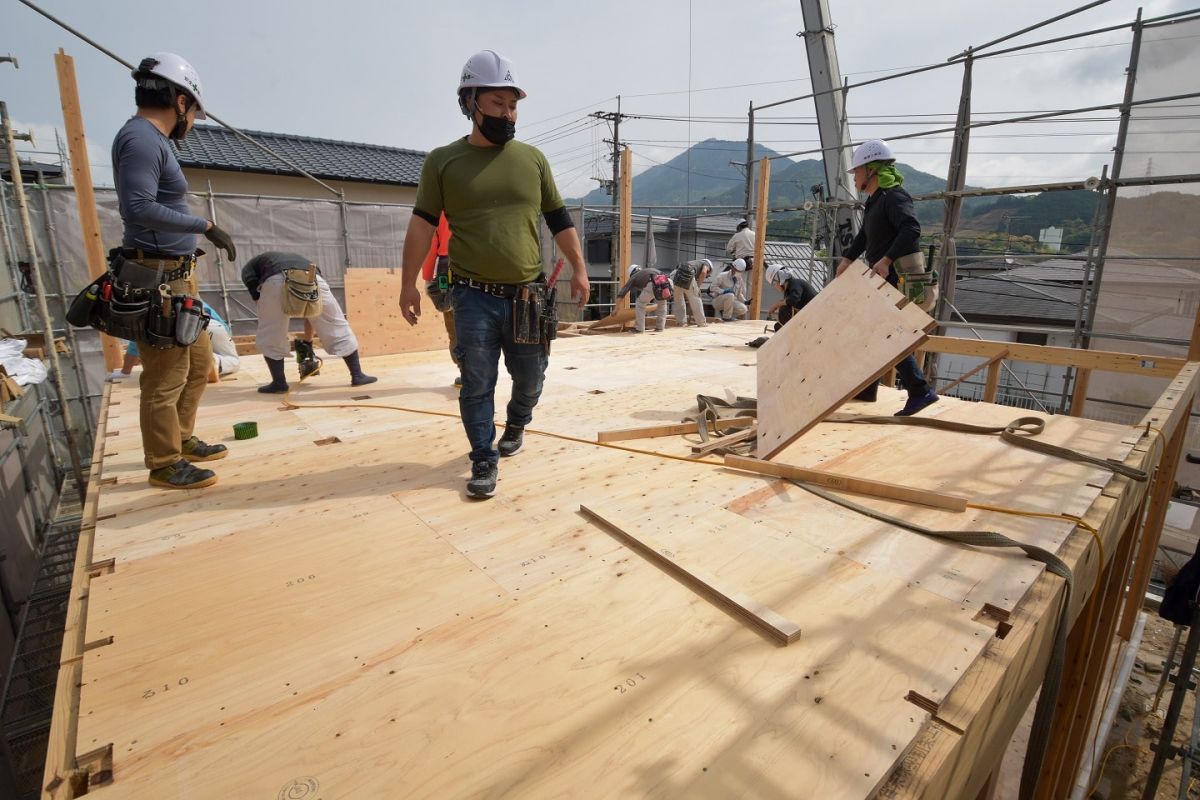 福岡県筑紫野市10　注文住宅建築現場リポート③　～上棟式・前編〜