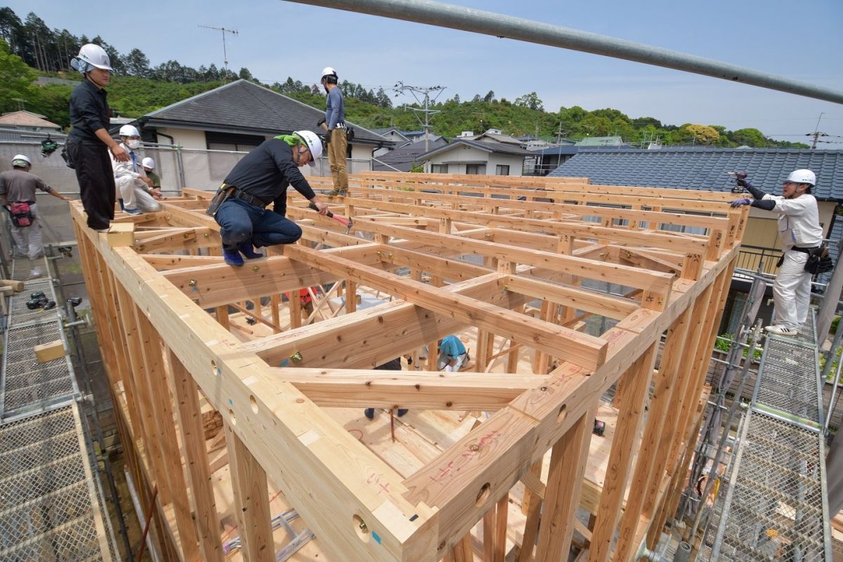 福岡県筑紫野市10　注文住宅建築現場リポート③　～上棟式・前編〜