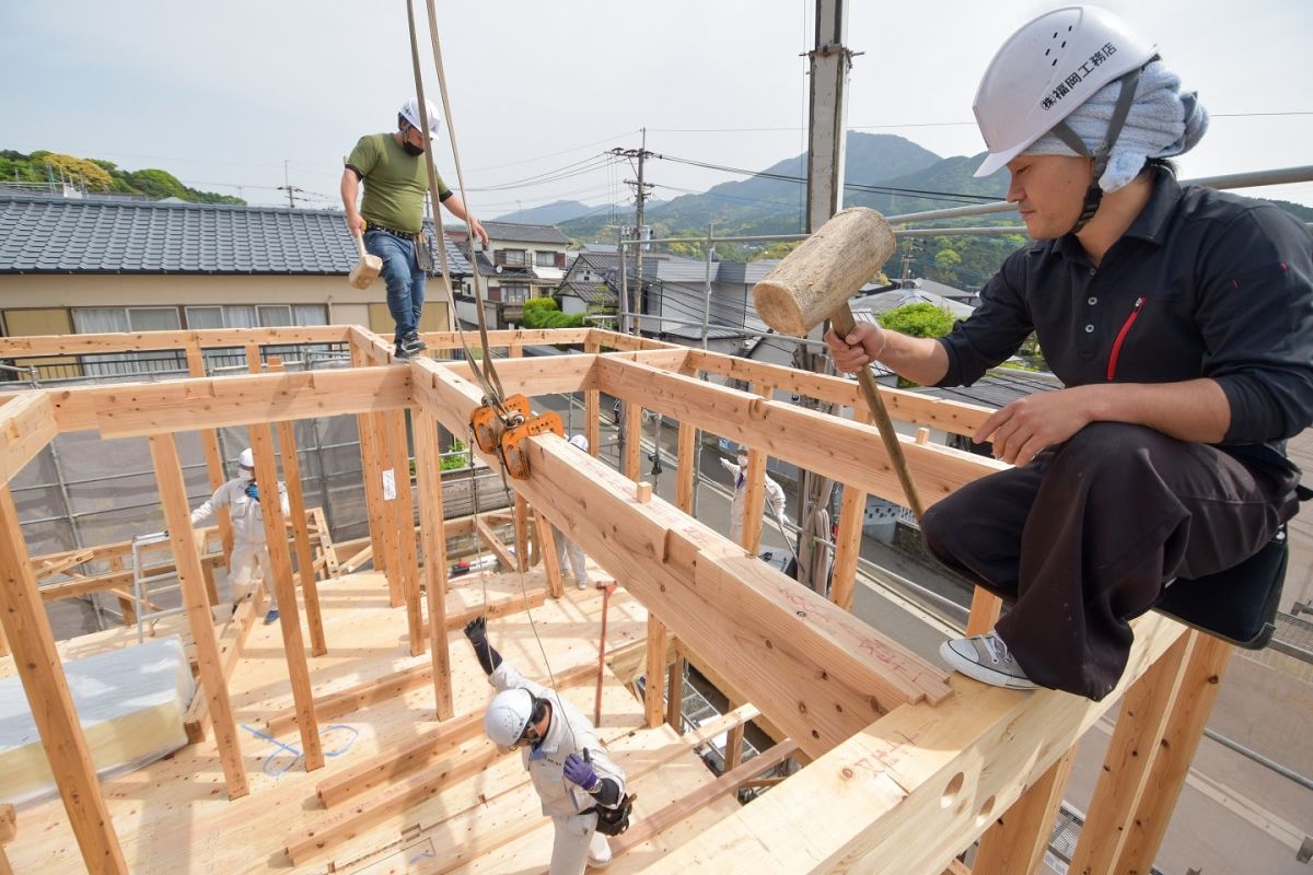 福岡県筑紫野市10　注文住宅建築現場リポート③　～上棟式・前編〜