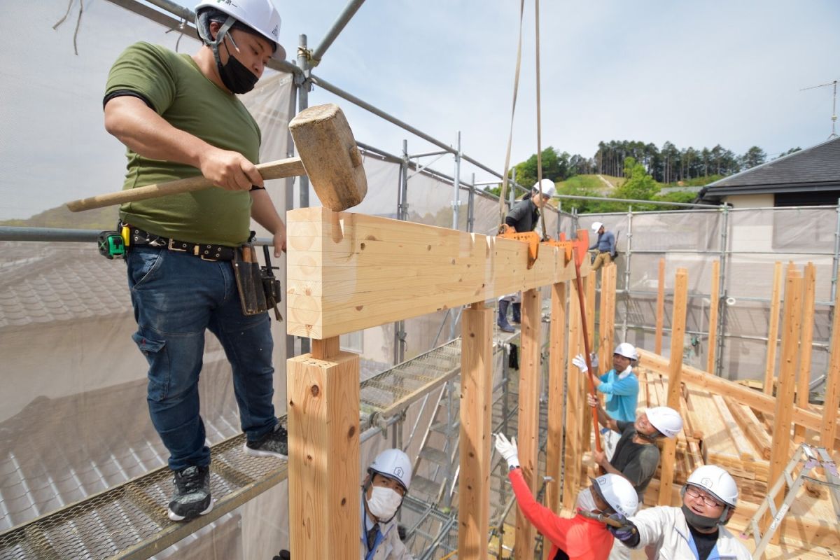 福岡県筑紫野市10　注文住宅建築現場リポート③　～上棟式・前編〜