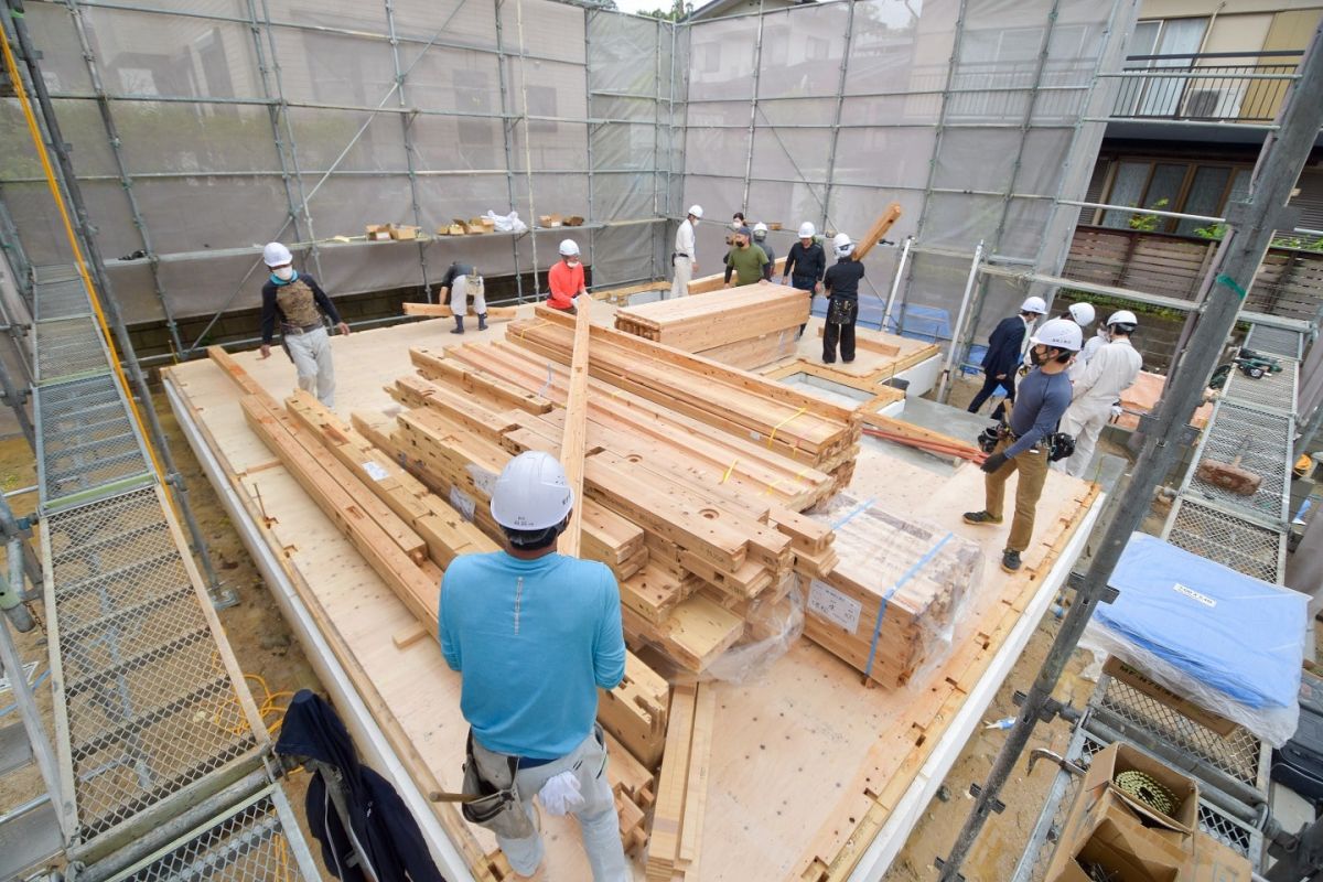 福岡県筑紫野市10　注文住宅建築現場リポート③　～上棟式・前編〜