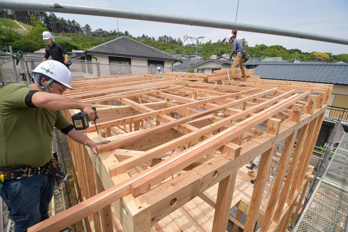 福岡県筑紫野市10　注文住宅建築現場リポート③　～上棟式・前編〜