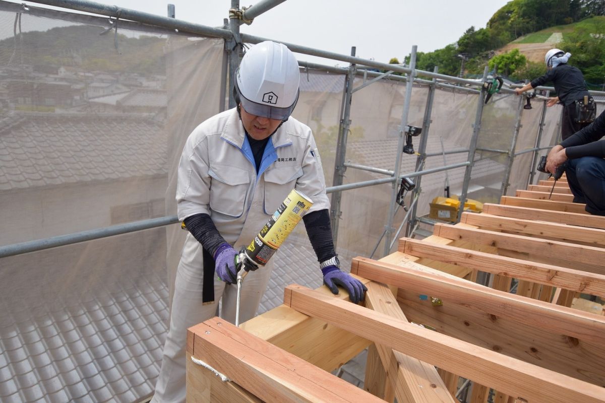 福岡県筑紫野市10　注文住宅建築現場リポート③　～上棟式・前編〜