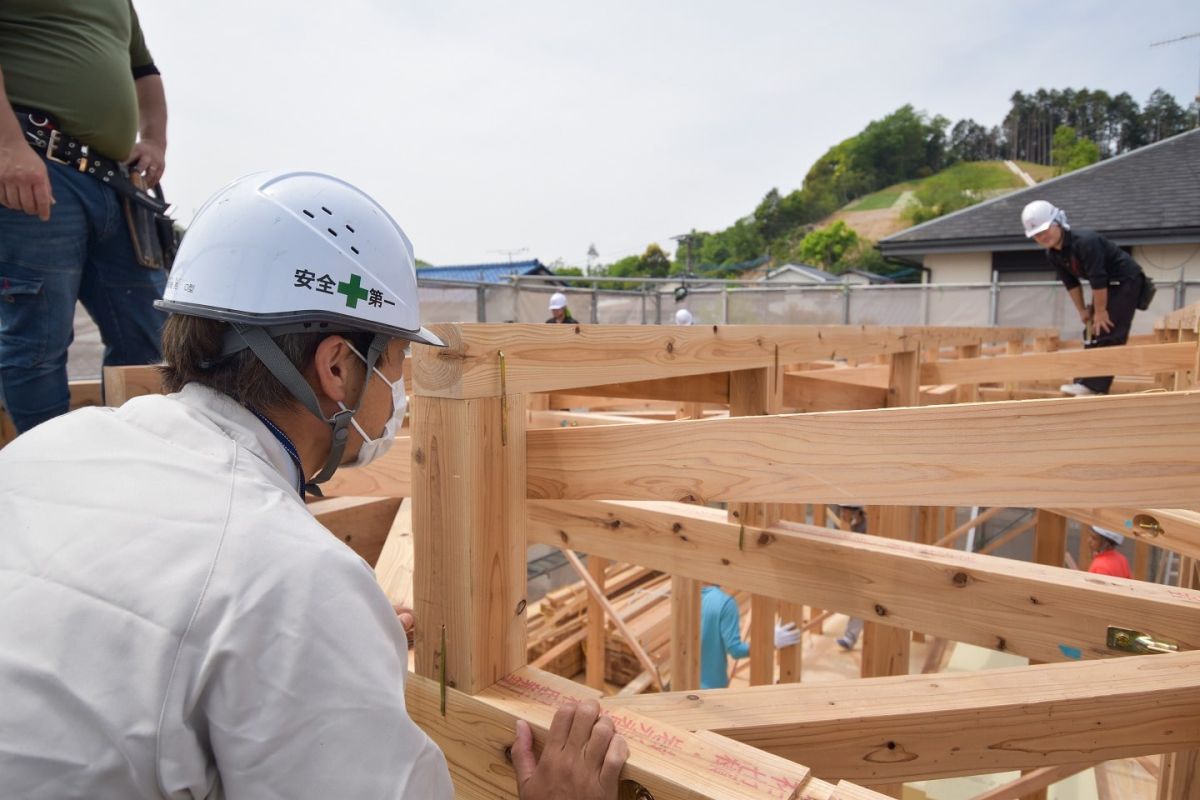 福岡県筑紫野市10　注文住宅建築現場リポート③　～上棟式・前編〜