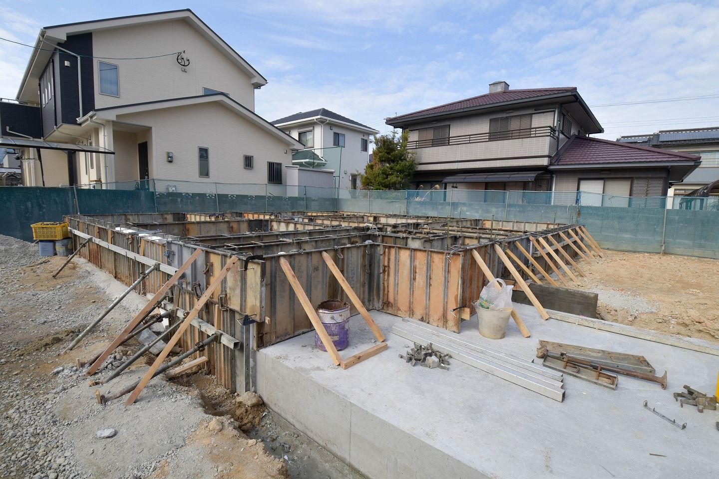 「福岡市南区32」注文住宅現場リポート②【基礎工事】【型枠取り付け】