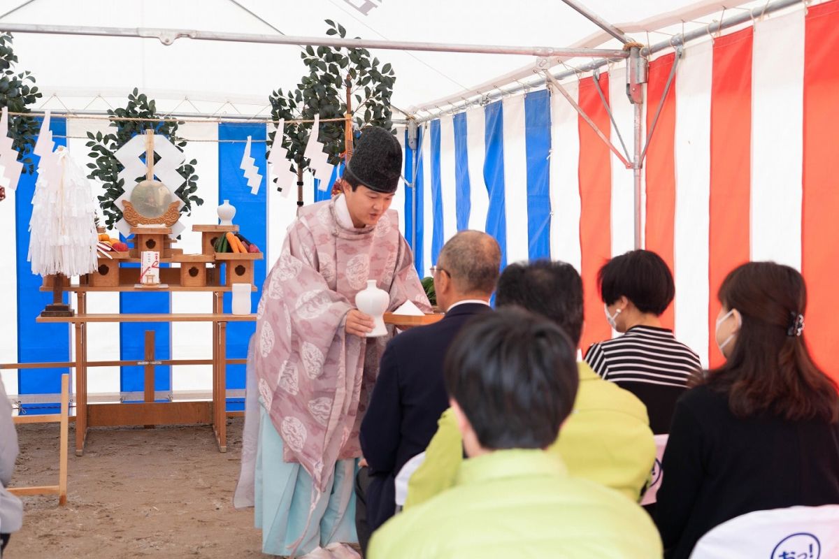 福岡市南区27　注文住宅建築現場リポート①　～地鎮祭～