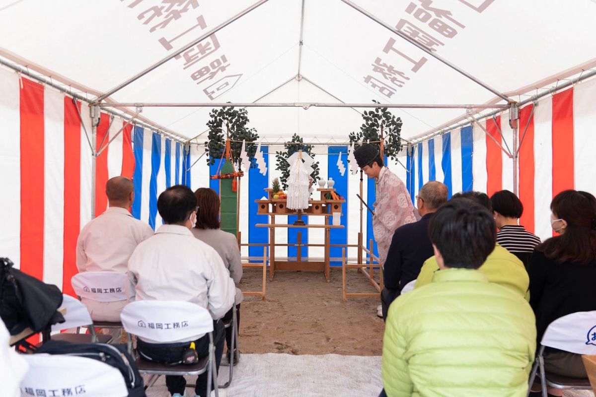 福岡市南区27　注文住宅建築現場リポート①　～地鎮祭～