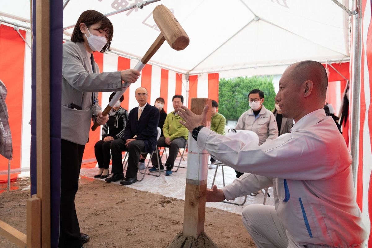 福岡市南区27　注文住宅建築現場リポート①　～地鎮祭～