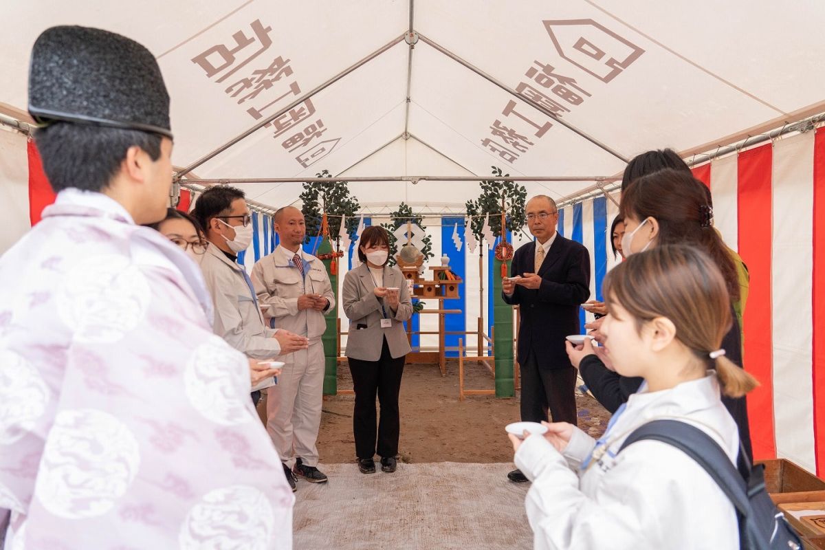 福岡市南区27　注文住宅建築現場リポート①　～地鎮祭～