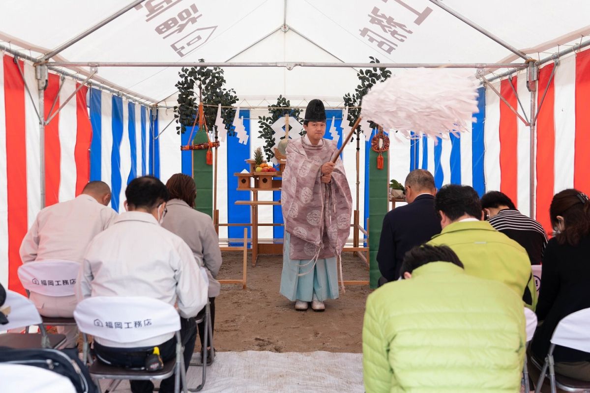 福岡市南区27　注文住宅建築現場リポート①　～地鎮祭～