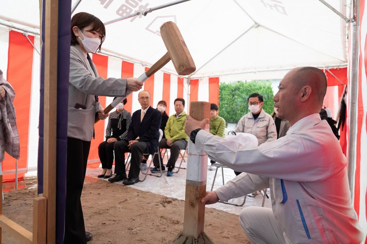 福岡市南区27　注文住宅建築現場リポート①　～地鎮祭～