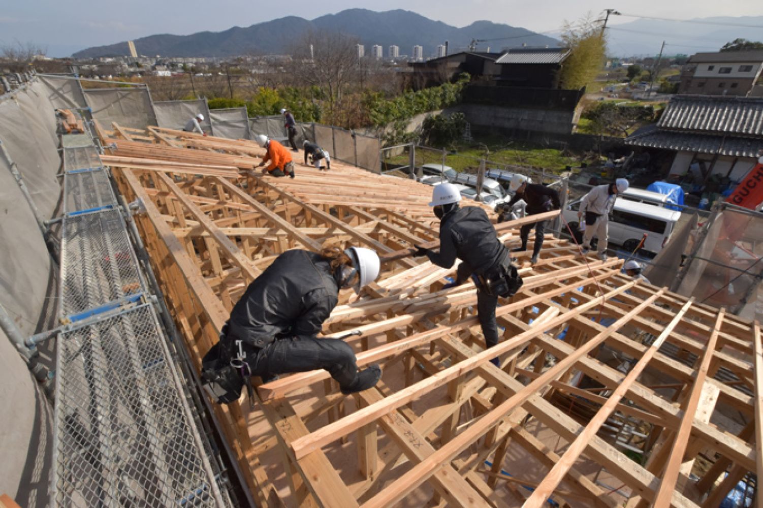 福岡市西区飯盛01　注文住宅建築現場リポート⑤　～上棟式～