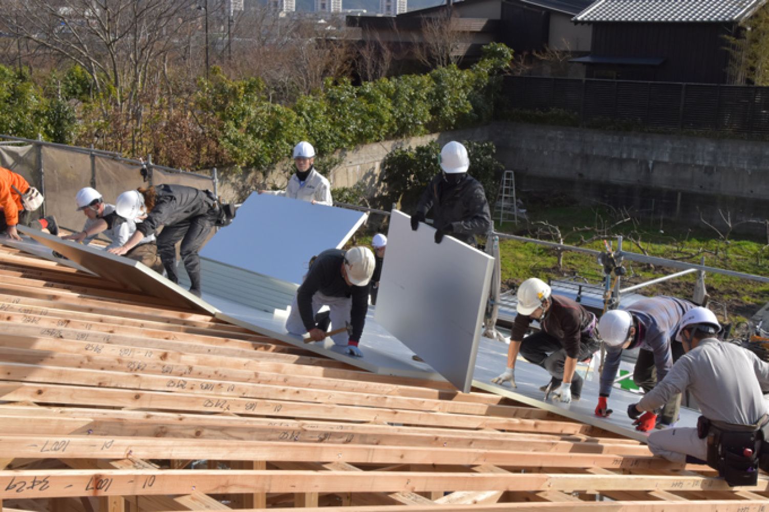 福岡市西区飯盛01　注文住宅建築現場リポート⑤　～上棟式～