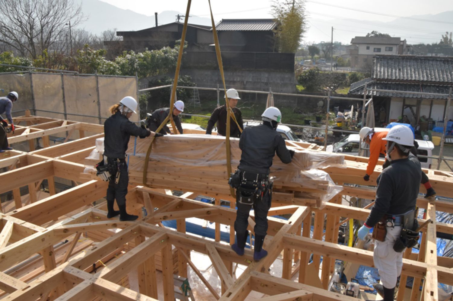 福岡市西区飯盛01　注文住宅建築現場リポート⑤　～上棟式～