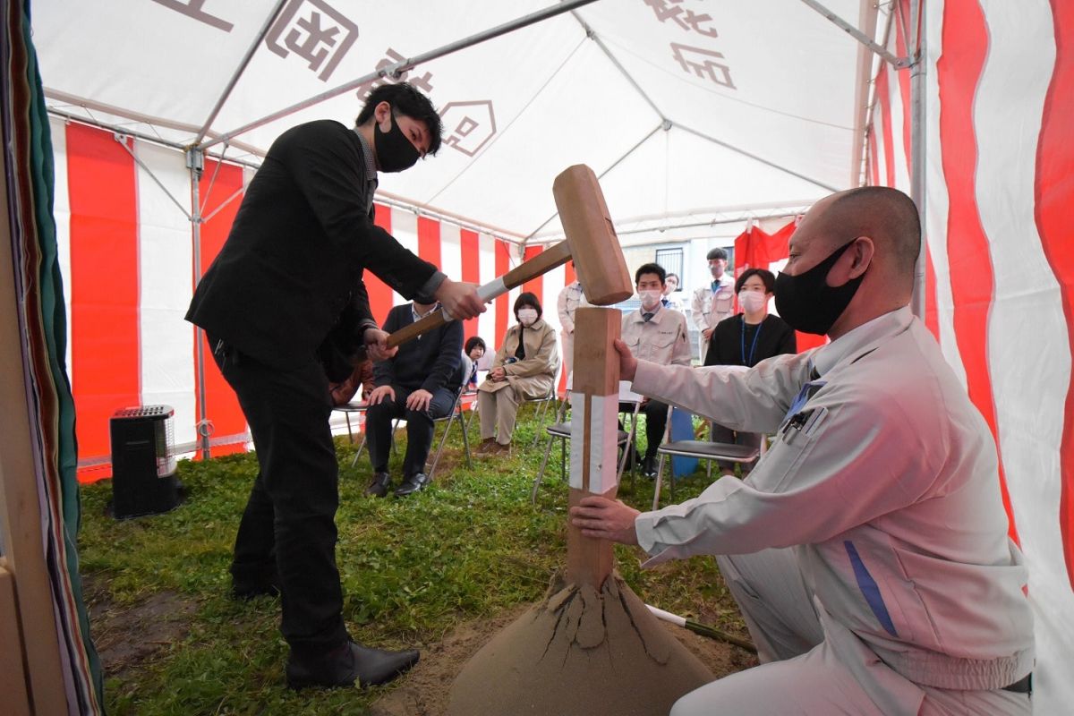 福岡県糸島市05　注文住宅建築現場リポート①　～地鎮祭～