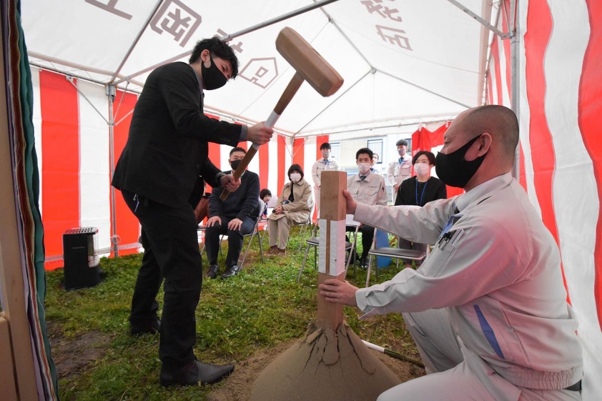 福岡県糸島市05　注文住宅建築現場リポート①　～地鎮祭～