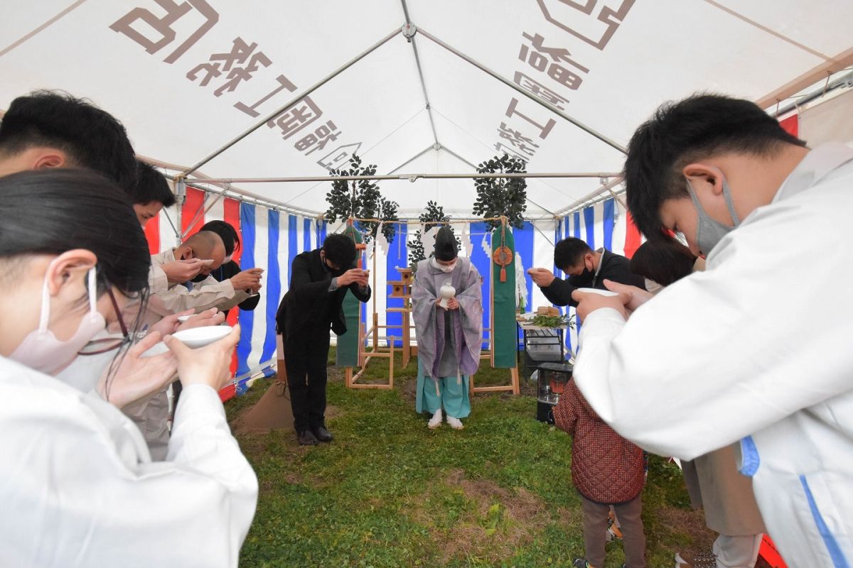 福岡県糸島市05　注文住宅建築現場リポート①　～地鎮祭～