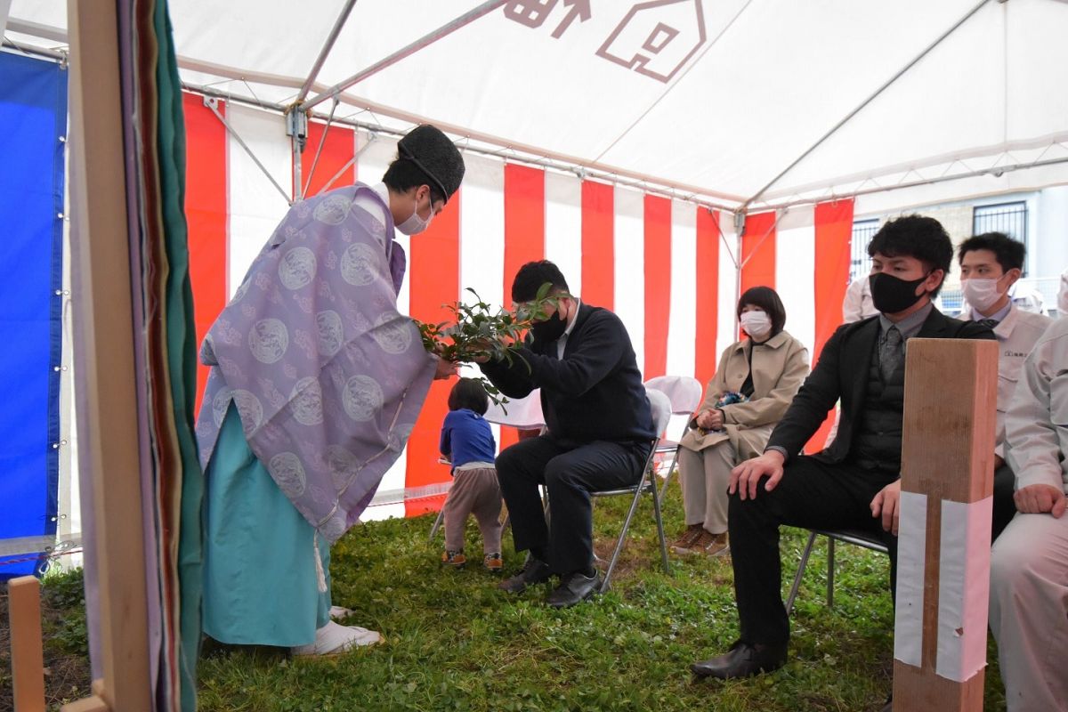 福岡県糸島市05　注文住宅建築現場リポート①　～地鎮祭～