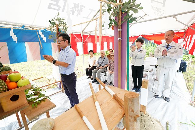 福岡県糸島市03　注文住宅建築現場リポート①　～地鎮祭～