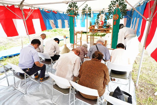 福岡県糸島市03　注文住宅建築現場リポート①　～地鎮祭～