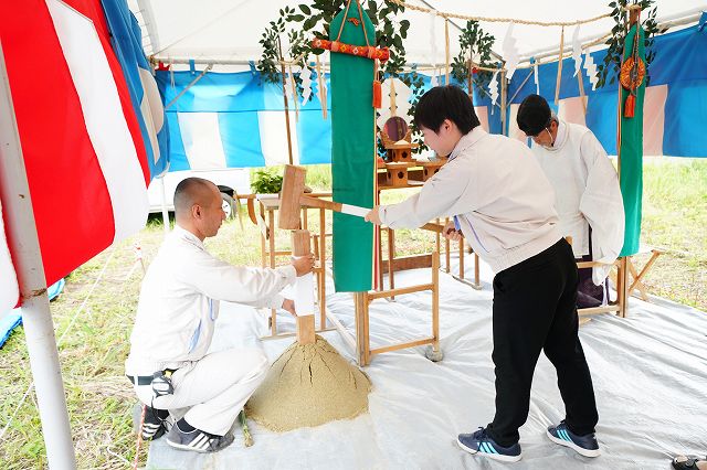 福岡県糸島市03　注文住宅建築現場リポート①　～地鎮祭～