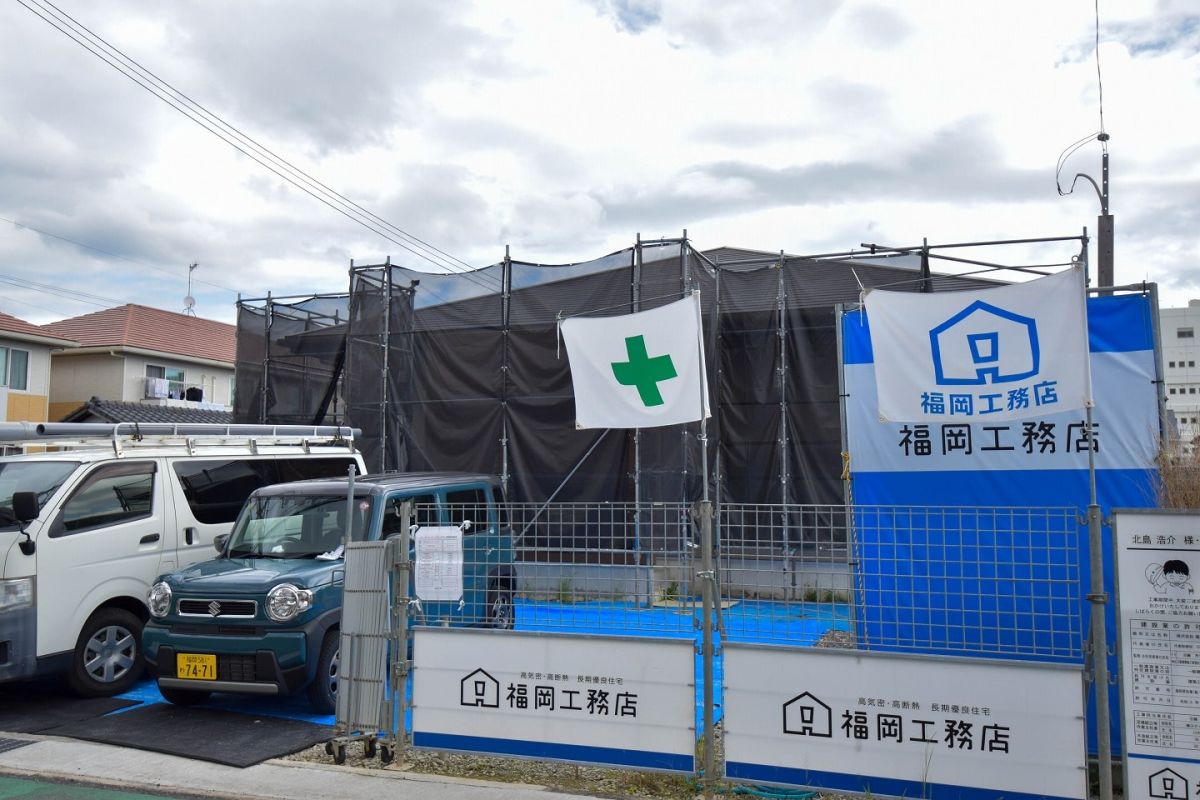 福岡県筑紫野市12　注文住宅建築現場リポート⑤　～木工事・石膏ボード施工完了〜