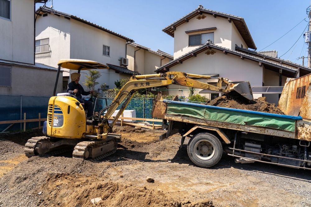 福岡県糸島市二丈深江01　注文住宅建築現場リポート③　～基礎工事・根切り～