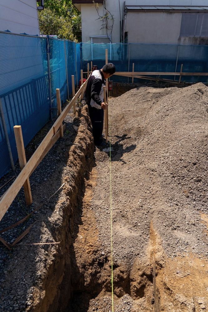 「糸島市二丈深江01」注文住宅現場リポート③【基礎工事】【根切り】