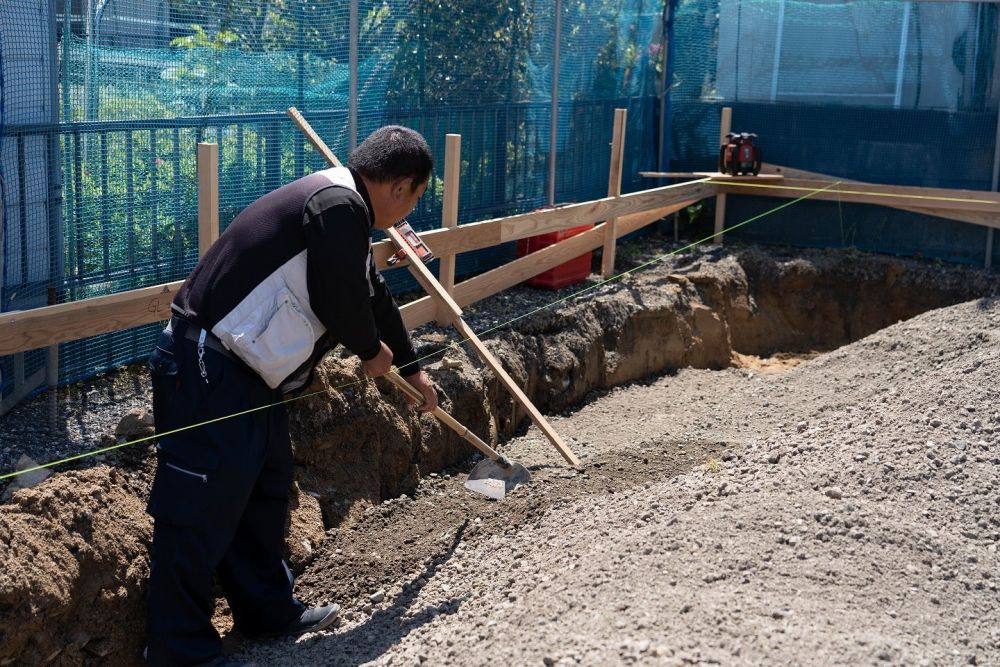 「糸島市二丈深江01」注文住宅現場リポート③【基礎工事】【根切り】