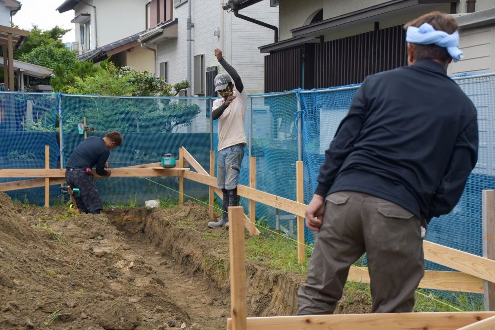 「福岡市早良区野芥01」注文住宅現場リポート③【基礎工事】【根切り】