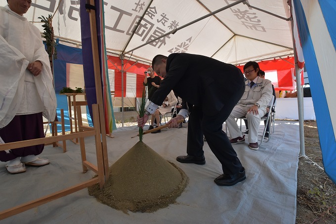 「糟屋郡02」注文住宅現場リポート①【地鎮祭】