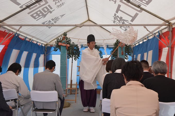 福岡県糟屋郡02　注文住宅建築現場リポート①　～地鎮祭～