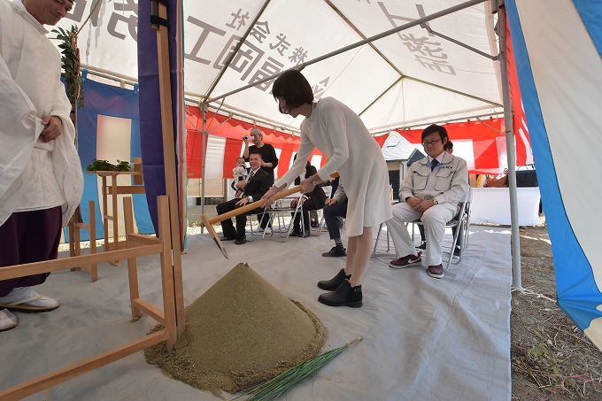 福岡県糟屋郡02　注文住宅建築現場リポート①　～地鎮祭～