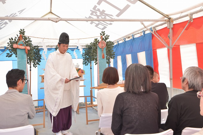 福岡県糟屋郡02　注文住宅建築現場リポート①　～地鎮祭～