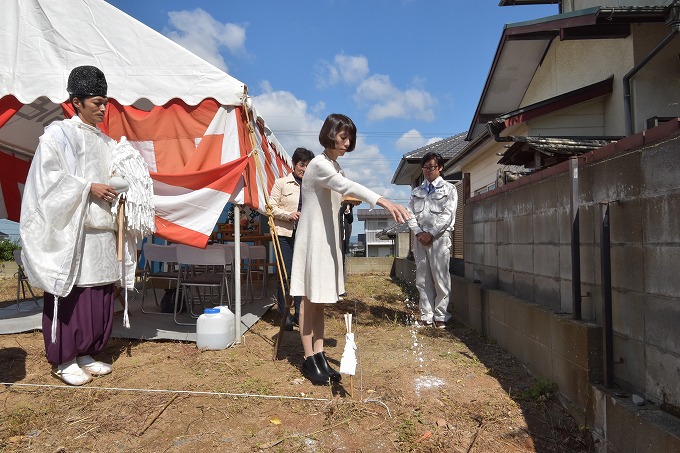 「糟屋郡02」注文住宅現場リポート①【地鎮祭】