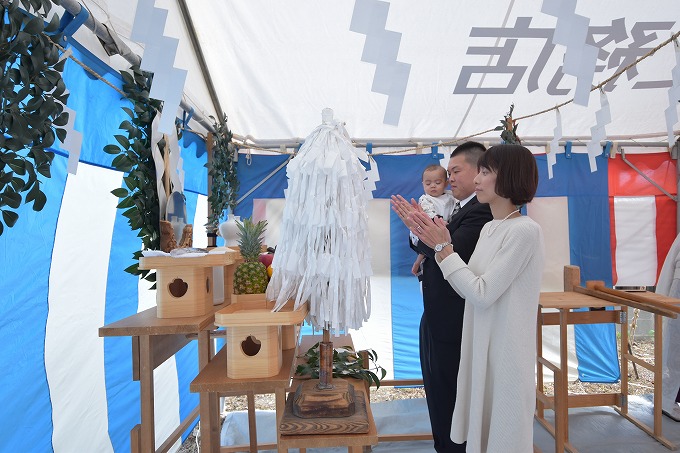 福岡県糟屋郡02　注文住宅建築現場リポート①　～地鎮祭～